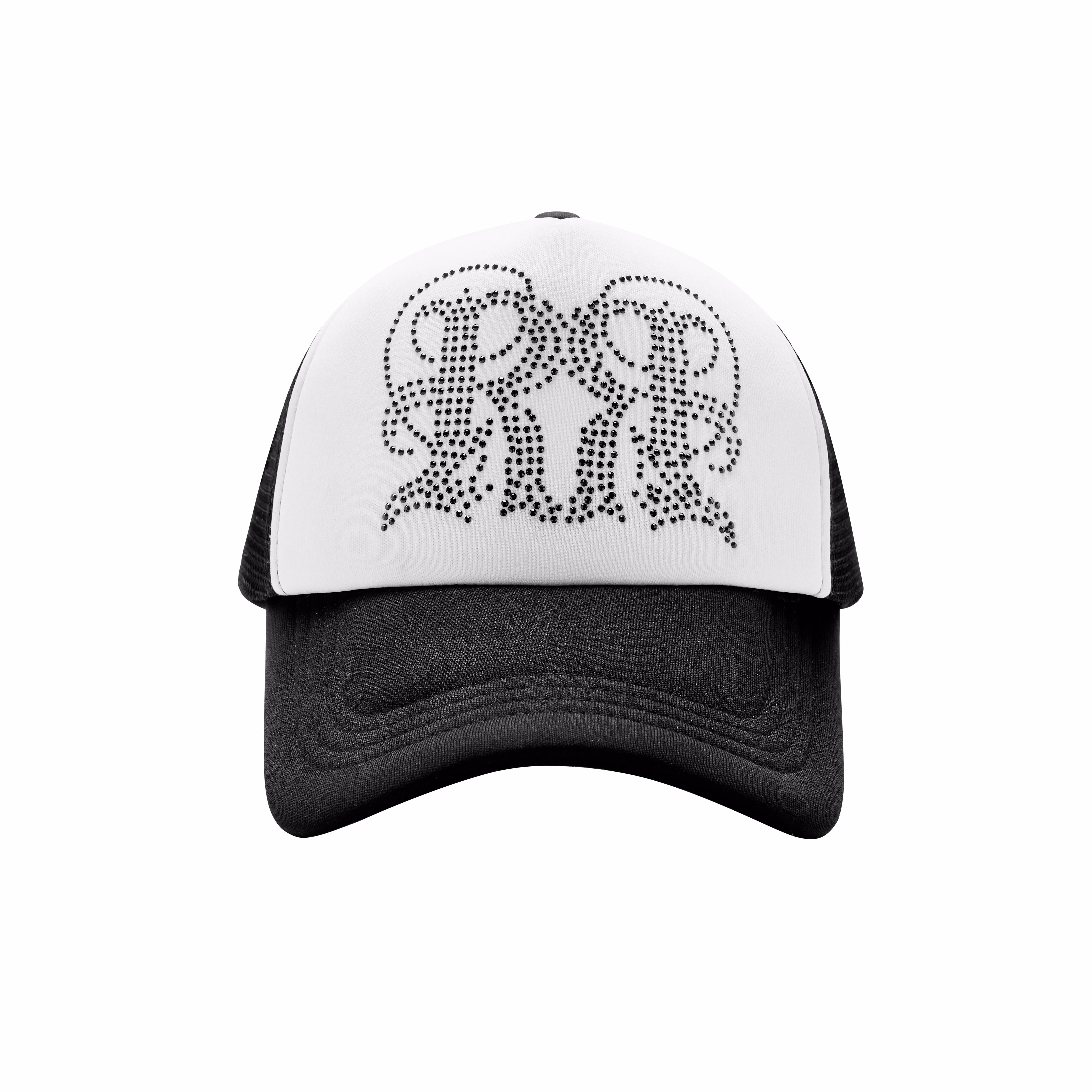 Gorra trucker monograma strass